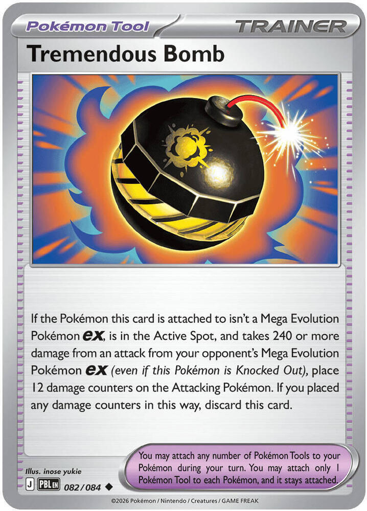 Tremendous Bomb 082/084 card from ME05: Pitch Black