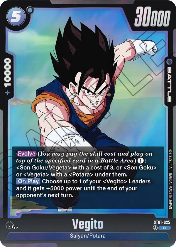 Vegito ST01-025 card from Story Booster 01