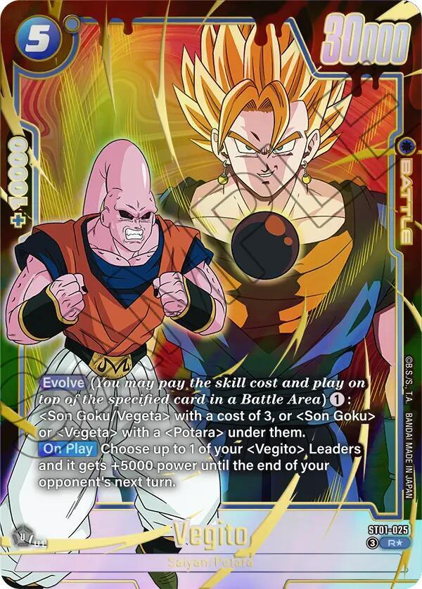 Vegito (Alternate Art) ST01-025 card from Story Booster 01