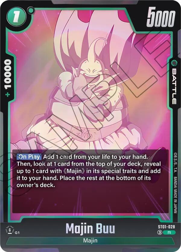 Majin Buu ST01-028 card from Story Booster 01
