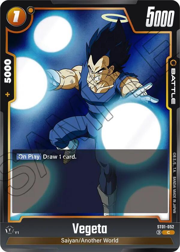 Vegeta ST01-052 card from Story Booster 01