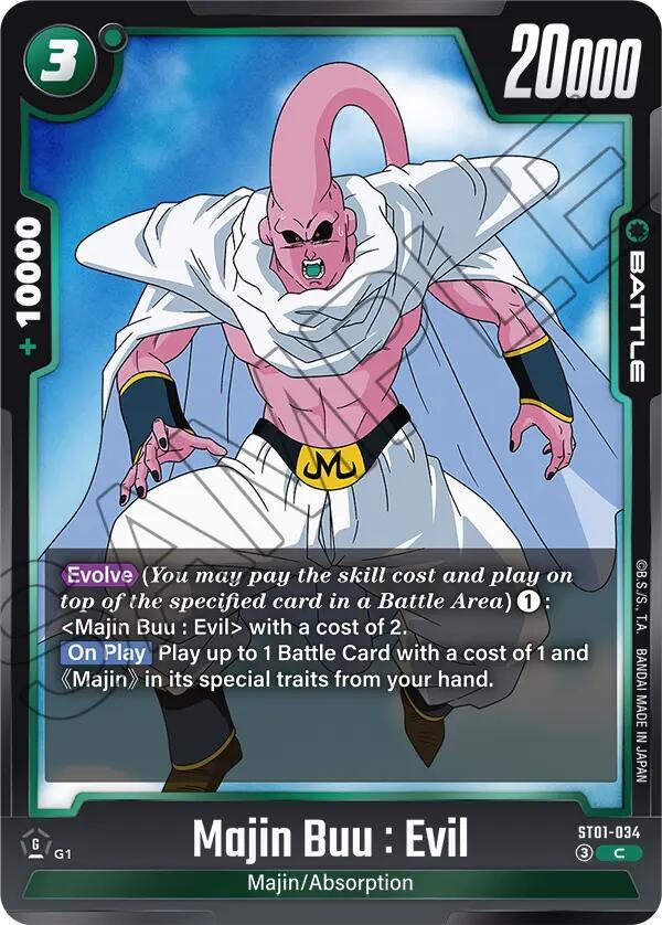 Majin Buu : Evil ST01-034 card from Story Booster 01