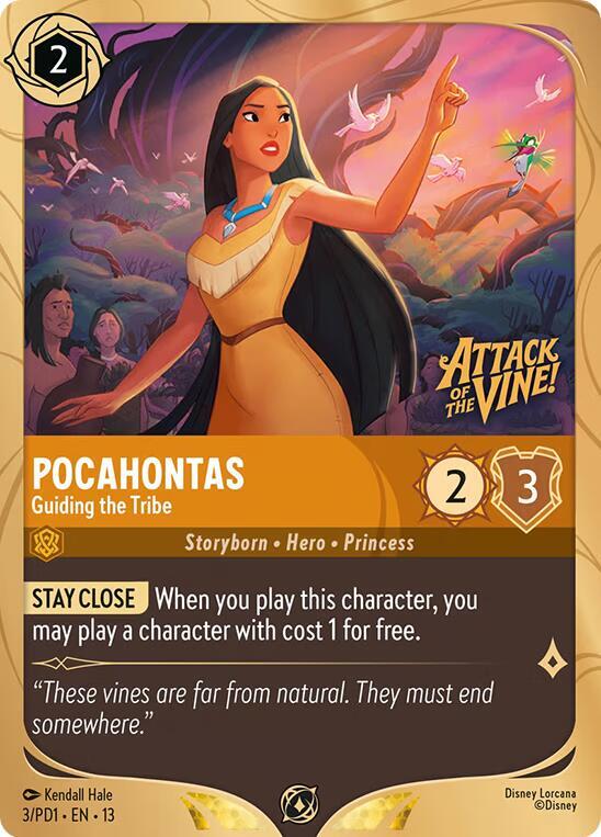 Pocahontas - Guiding the Tribe 3 card from Disney Lorcana Promo Cards