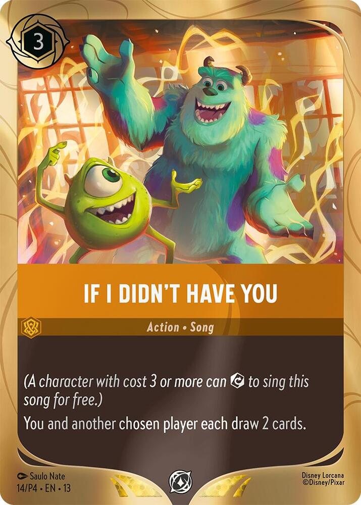 If I Didn't Have You 14 card from Disney Lorcana Promo Cards