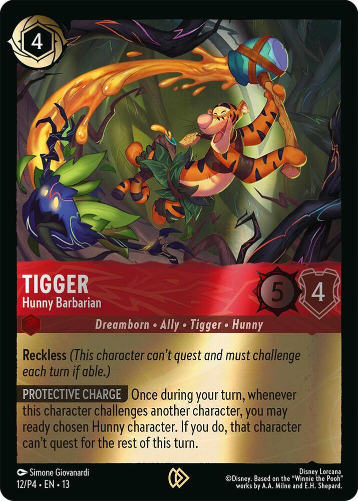 Tigger - Hunny Barbarian 12 card from Disney Lorcana Promo Cards
