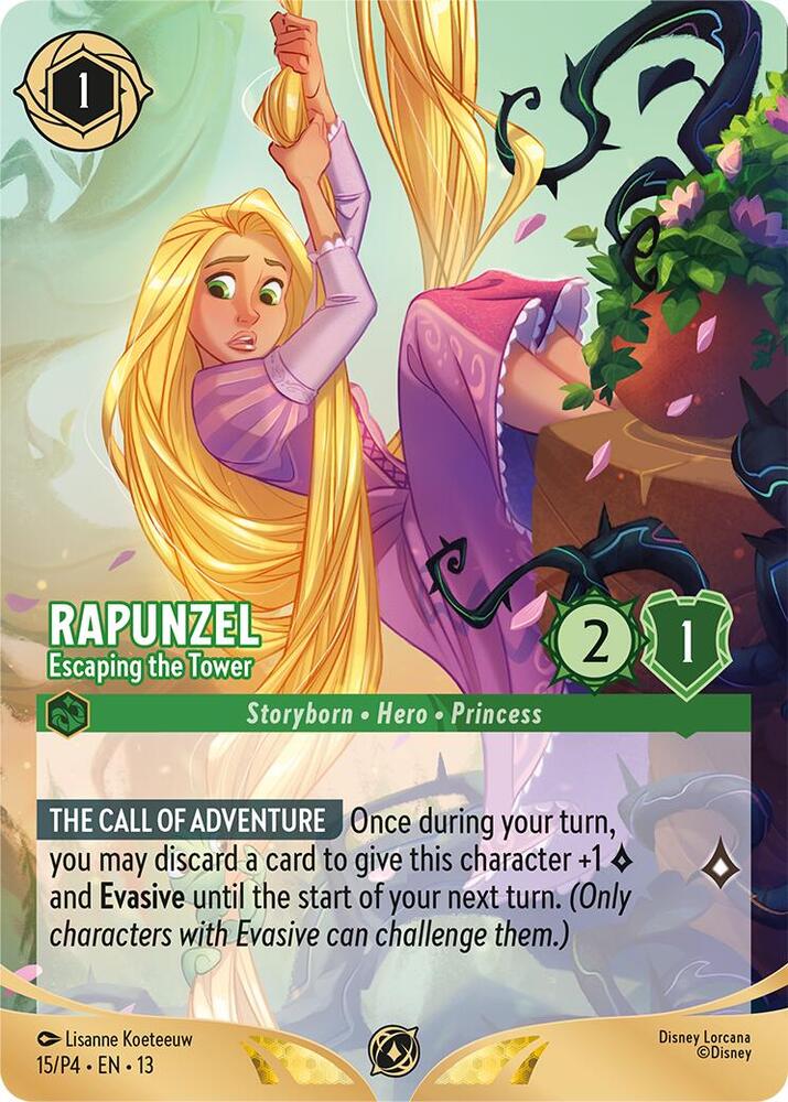 Rapunzel - Escaping the Tower (Store Championship Participant) 15 card from Disney Lorcana Promo Cards