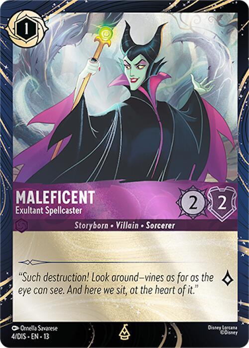 Maleficent - Exultant Spellcaster 4 card from Disney Lorcana Promo Cards