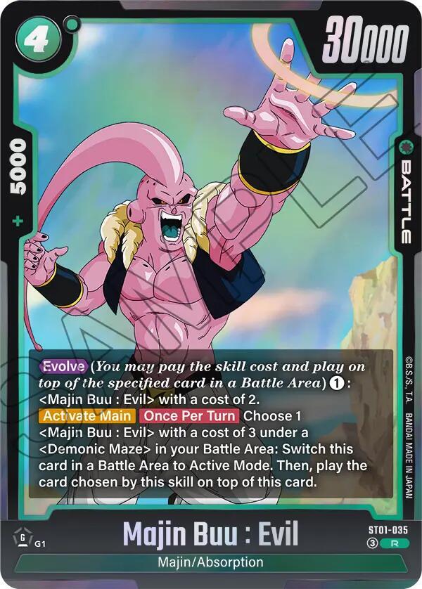 Majin Buu : Evil ST01-035 card from Story Booster 01