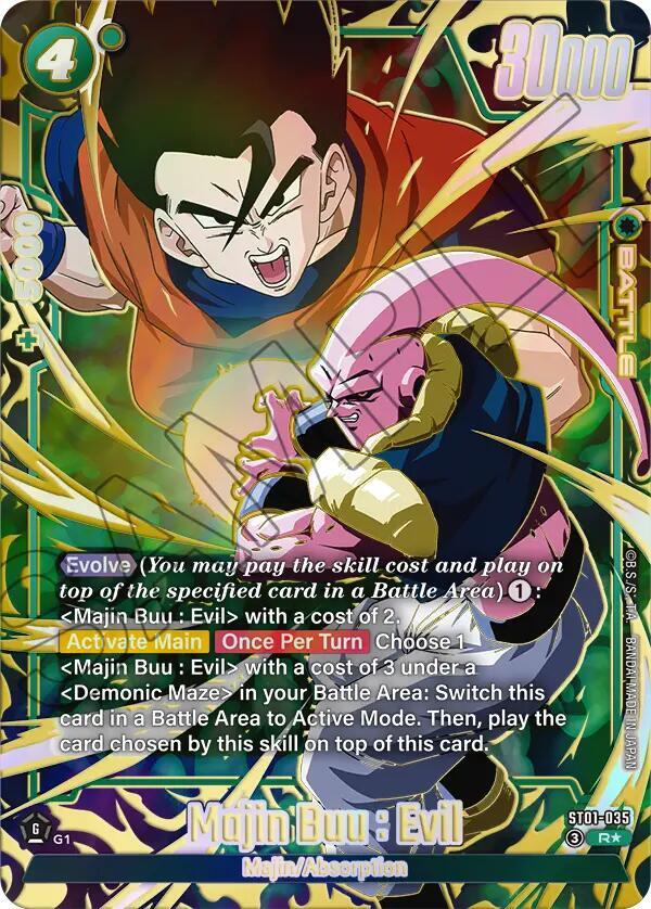 Majin Buu : Evil (Alternate Art) ST01-035 card from Story Booster 01