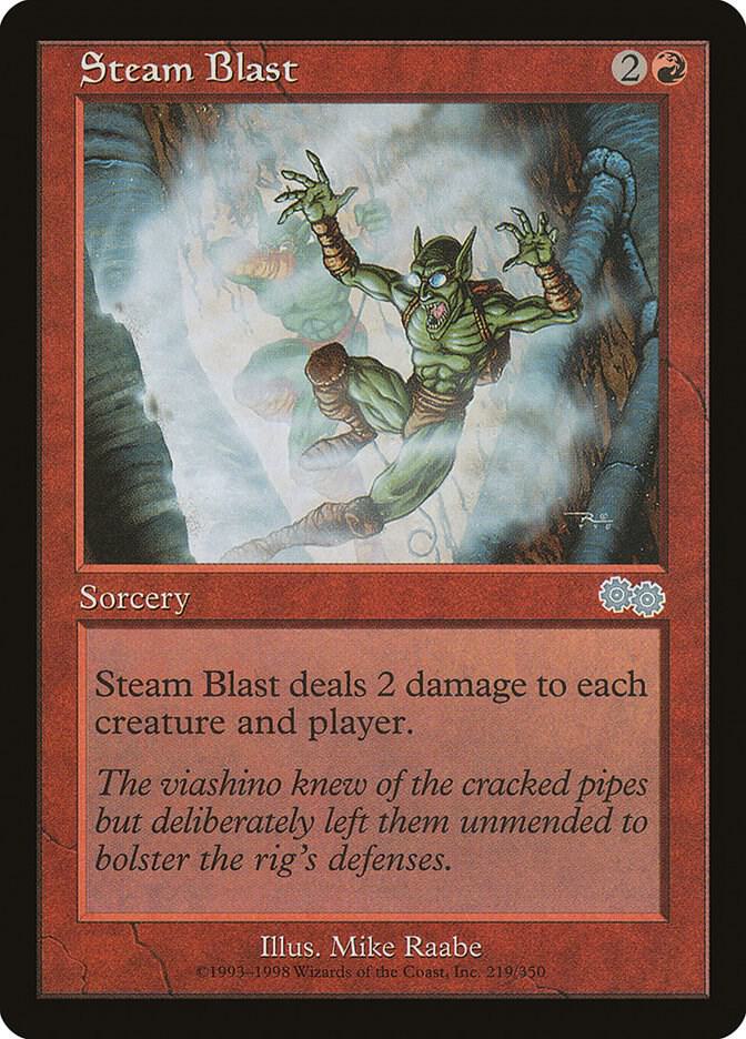Steam Blast 219 card from Urza's Saga