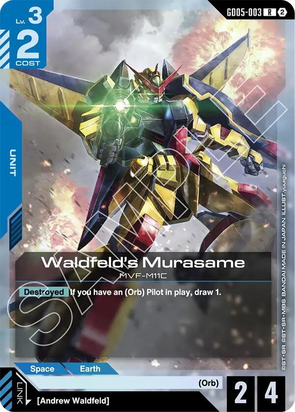Waldfeld's Murasame GD05-003 card from Freedom Ascension