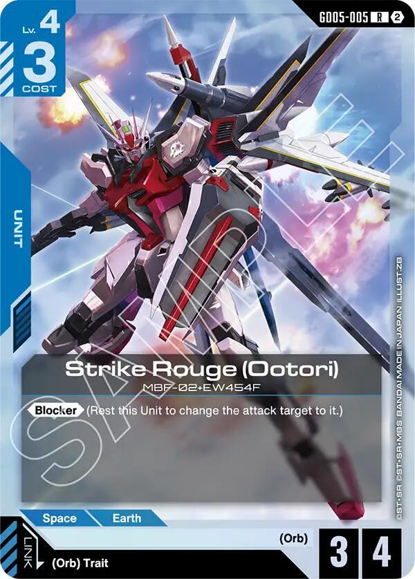 Strike Rouge (Ootori) GD05-005 card from Freedom Ascension