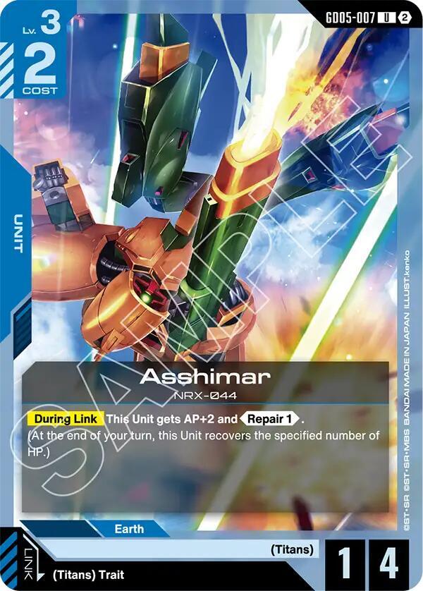 Asshimar GD05-007 card from Freedom Ascension