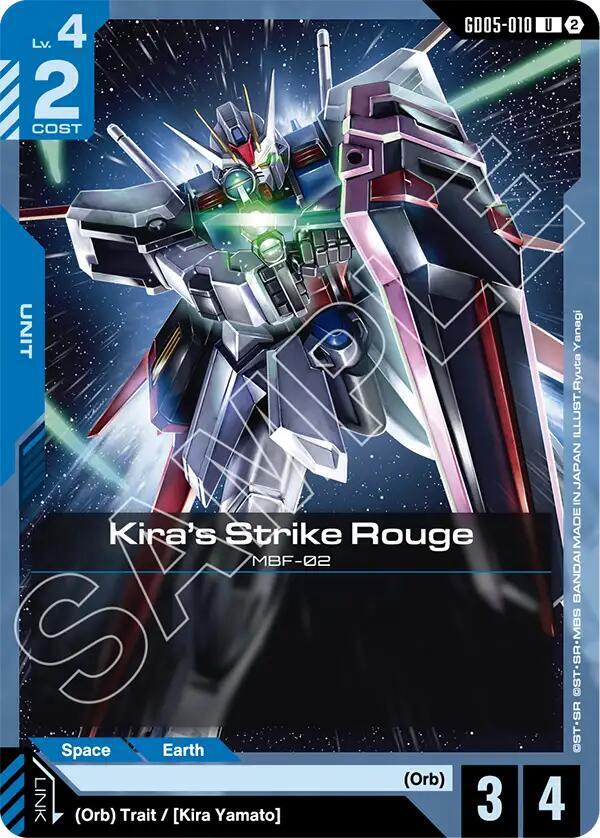 Kira's Strike Rouge GD05-010 card from Freedom Ascension