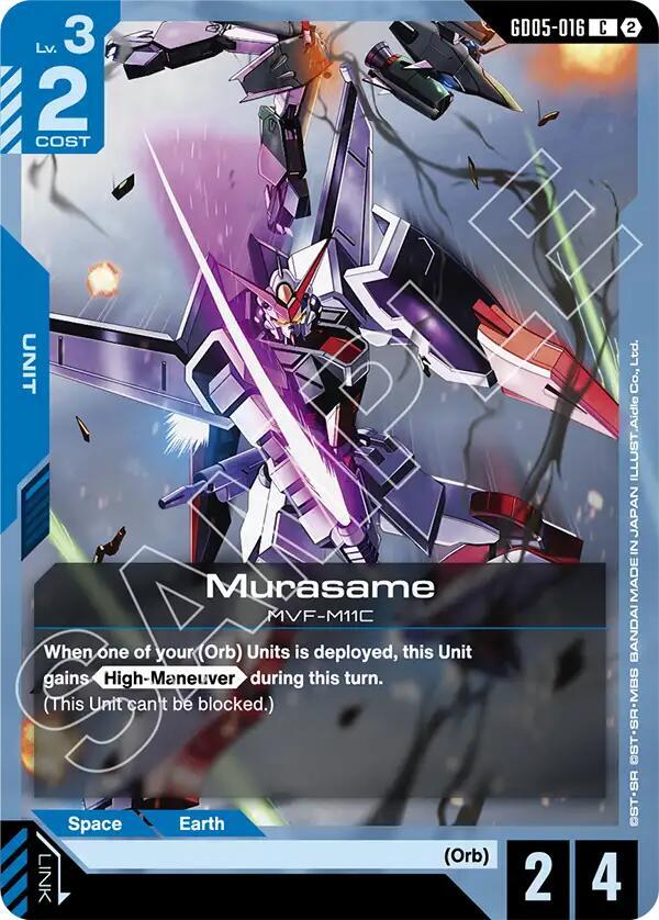Murasame GD05-016 card from Freedom Ascension
