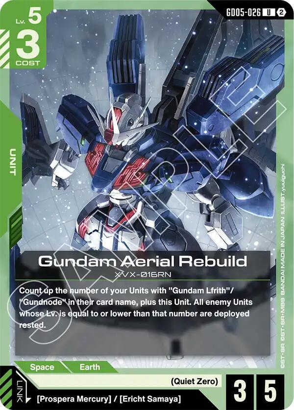 Gundam Aerial Rebuild GD05-026 card from Freedom Ascension