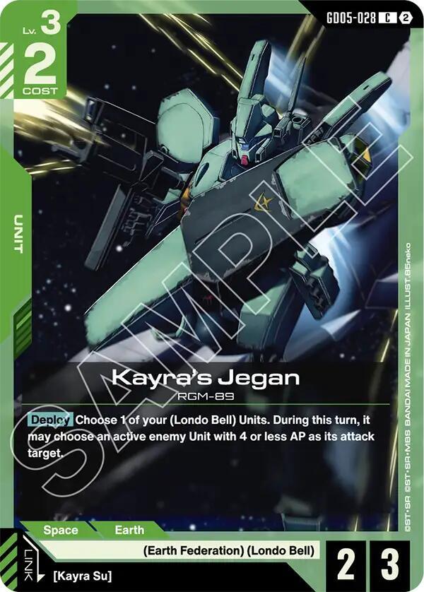 Kayra's Jegan GD05-028 card from Freedom Ascension