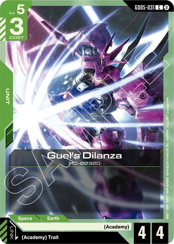 Guel's Dilanza GD05-031 card from Freedom Ascension