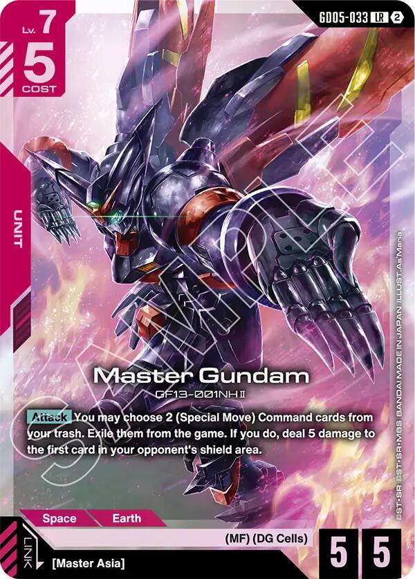 Master Gundam GD05-033 card from Freedom Ascension