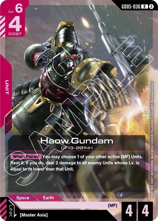 Haow Gundam GD05-036 card from Freedom Ascension