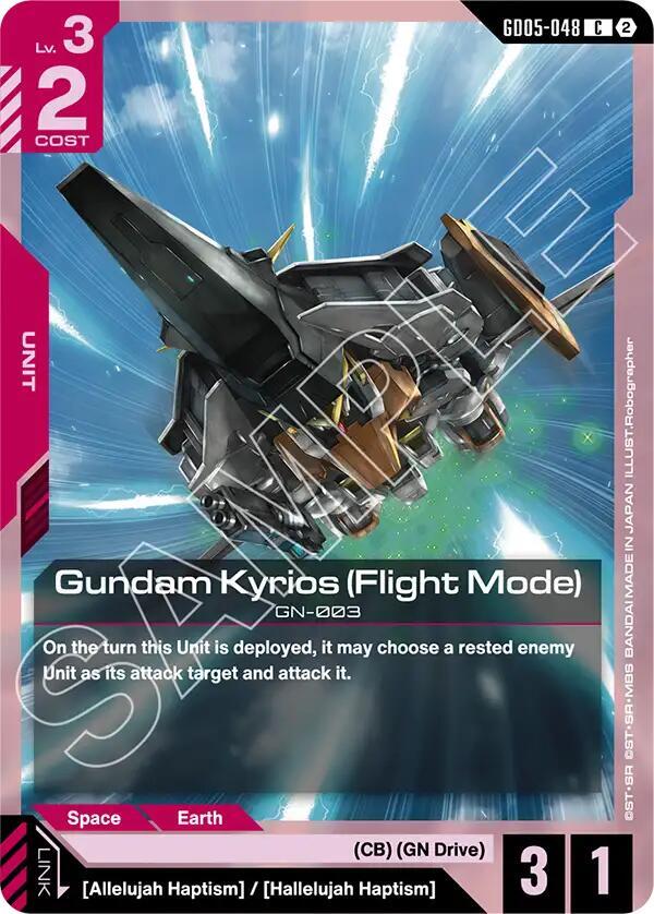 Gundam Kyrios (Flight Mode) GD05-048 card from Freedom Ascension