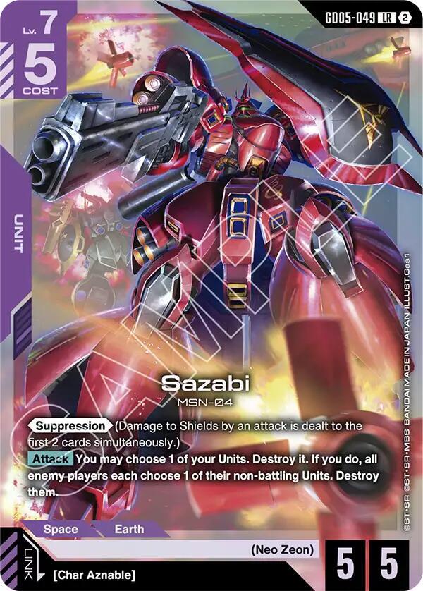 Sazabi GD05-049 card from Freedom Ascension