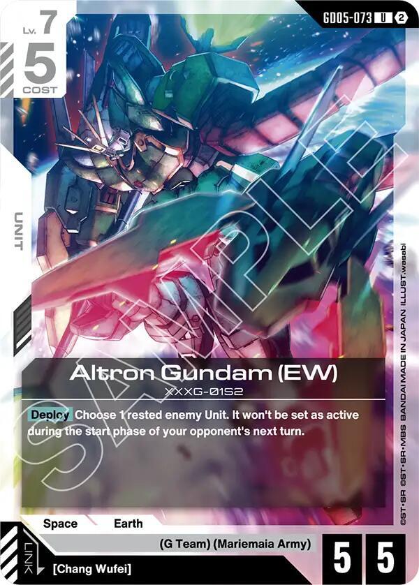 Altron Gundam (EW) GD05-073 card from Freedom Ascension