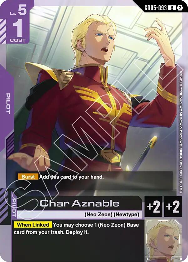 Char Aznable GD05-093 card from Freedom Ascension