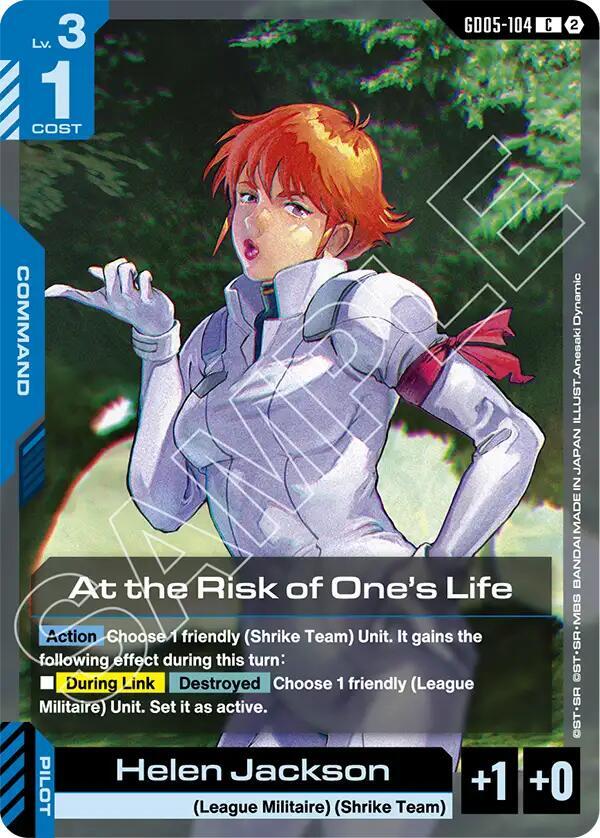 At the Risk of One's Life GD05-104 card from Freedom Ascension