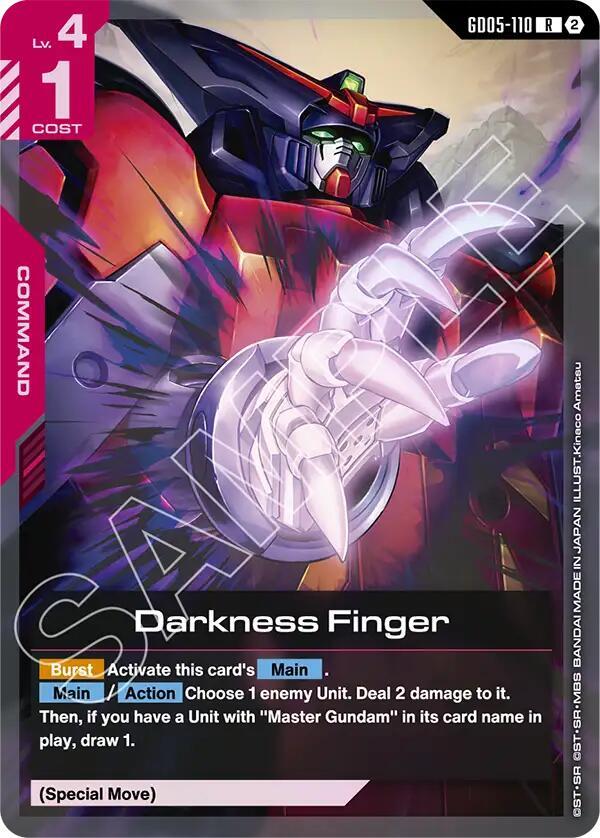 Darkness Finger GD05-110 card from Freedom Ascension