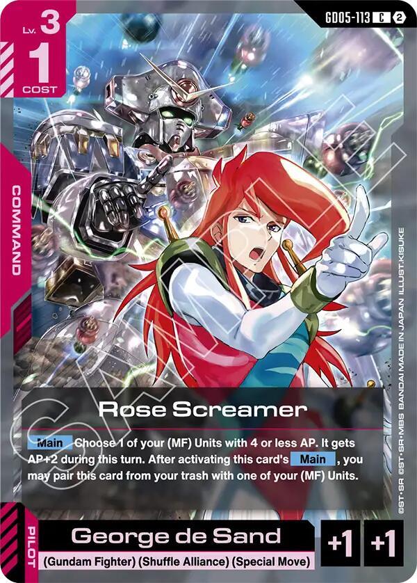 Rose Screamer GD05-113 card from Freedom Ascension