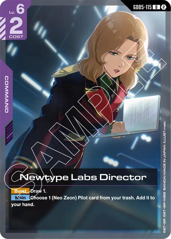 Newtype Labs Director GD05-115 card from Freedom Ascension