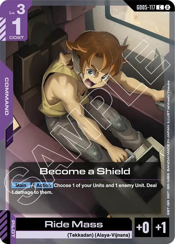 Become a Shield GD05-117 card from Freedom Ascension
