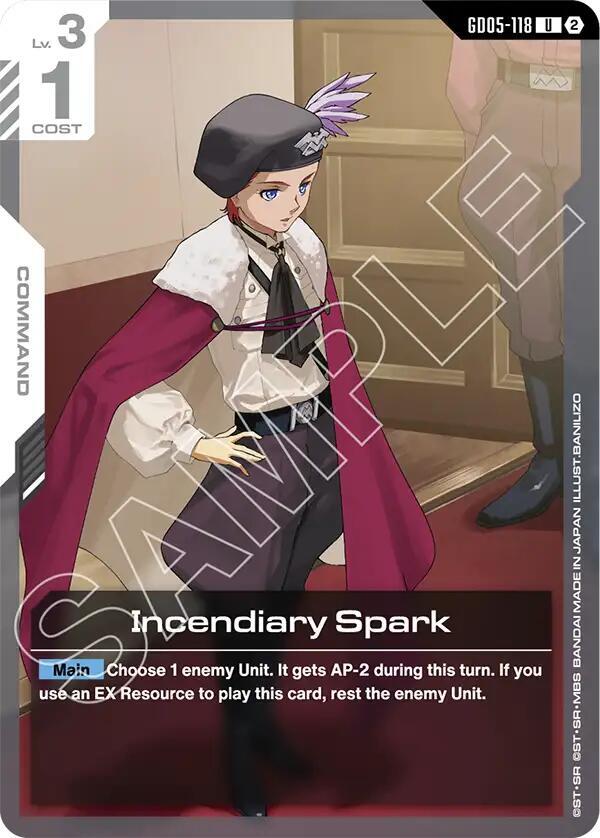 Incendiary Spark GD05-118 card from Freedom Ascension