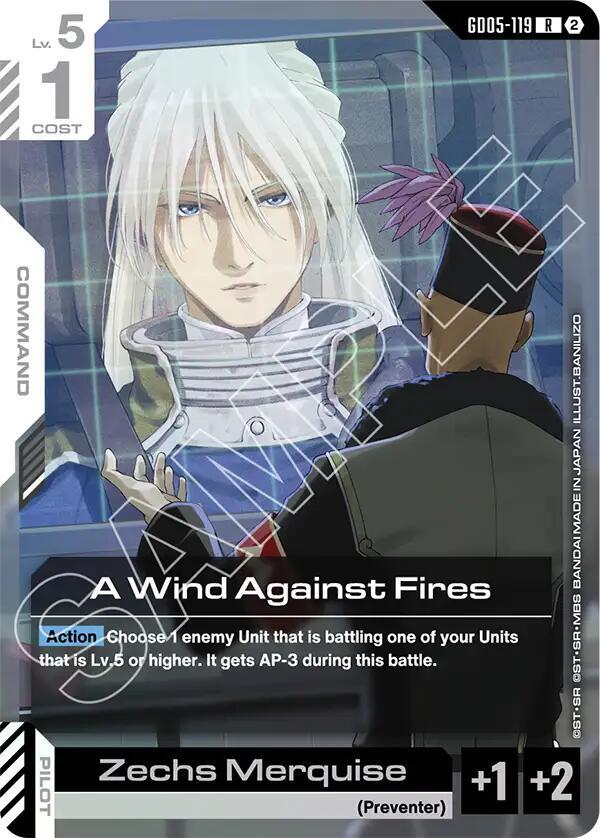 A Wind Against Fires GD05-119 card from Freedom Ascension