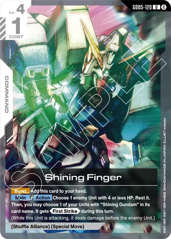 Shining Finger GD05-120 card from Freedom Ascension