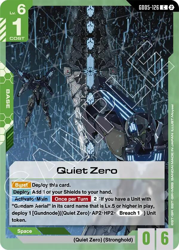 Quiet Zero GD05-126 card from Freedom Ascension
