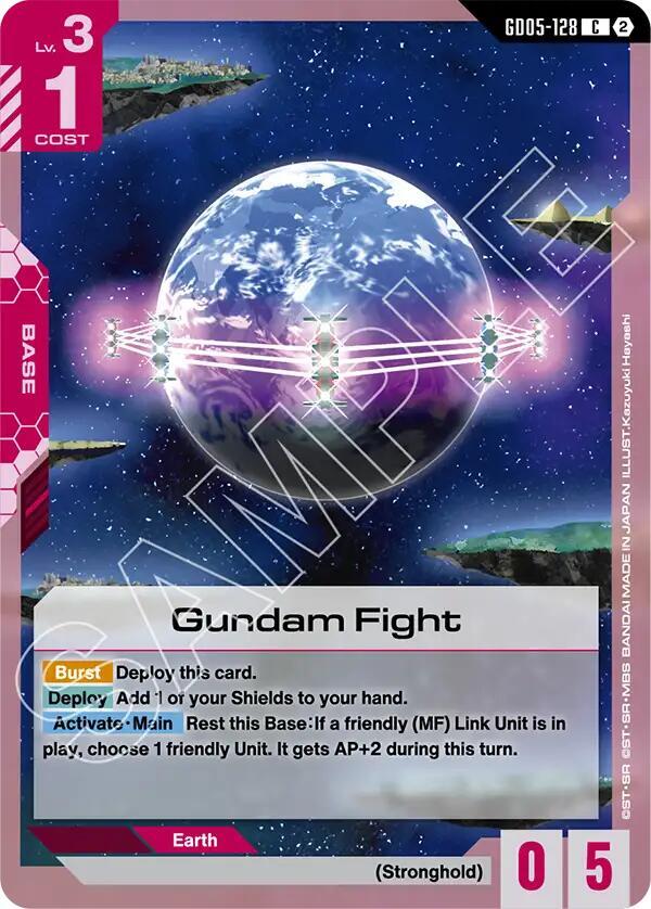 Gundam Fight GD05-128 card from Freedom Ascension