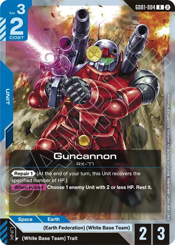 Guncannon GD01-004 card from Deck Build Box Freedom Ascension