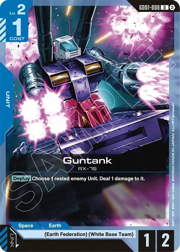 Guntank GD01-008 card from Deck Build Box Freedom Ascension