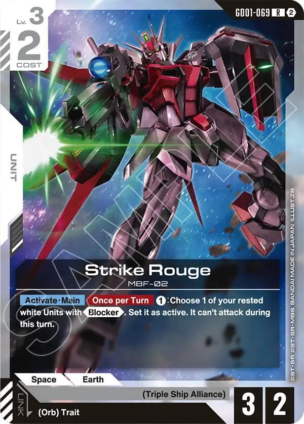 Strike Rouge GD01-069 card from Deck Build Box Freedom Ascension