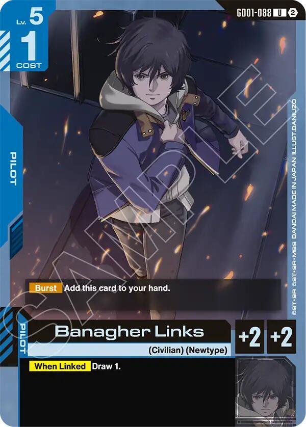 Banagher Links GD01-088 card from Deck Build Box Freedom Ascension
