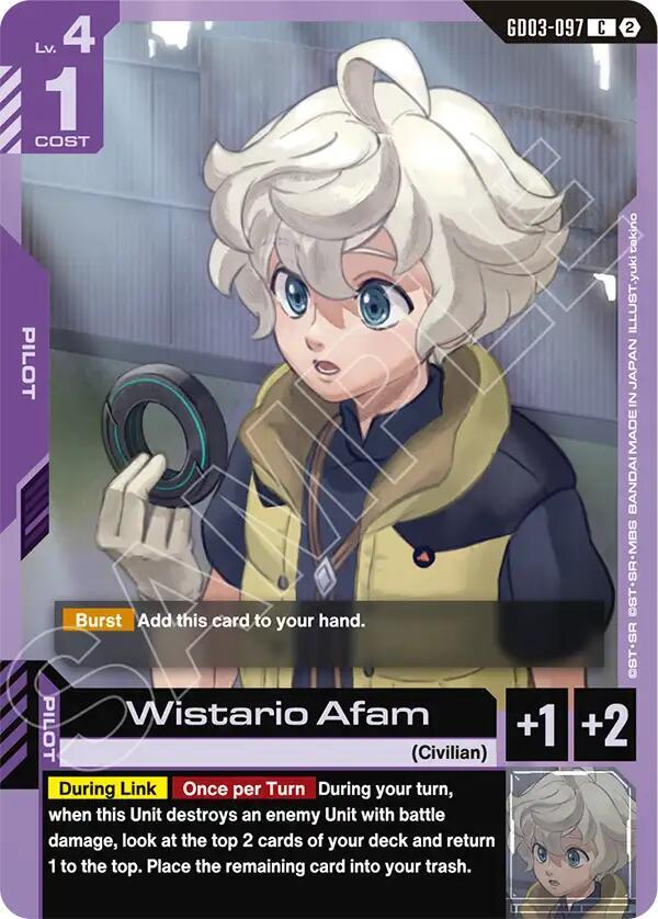 Wistario Afam GD03-097 card from Deck Build Box Freedom Ascension