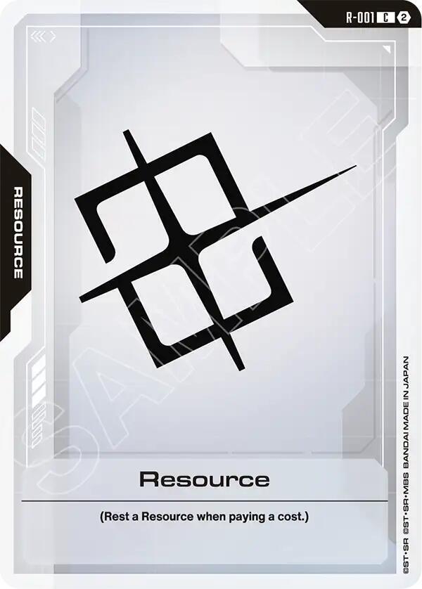 Resource R-001 card from Deck Build Box Freedom Ascension