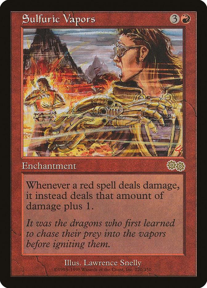 Sulfuric Vapors 220 card from Urza's Saga