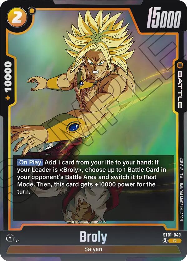 Broly ST01-049 card from Story Booster 01
