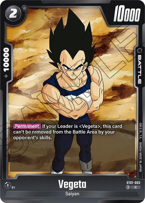 Vegeta ST01-063 card from Story Booster 01