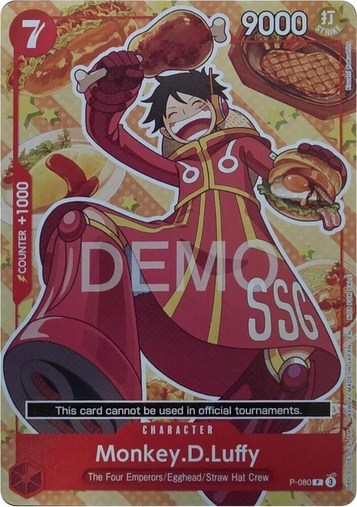 Monkey.D.Luffy P-080 card from One Piece Demo Deck Cards