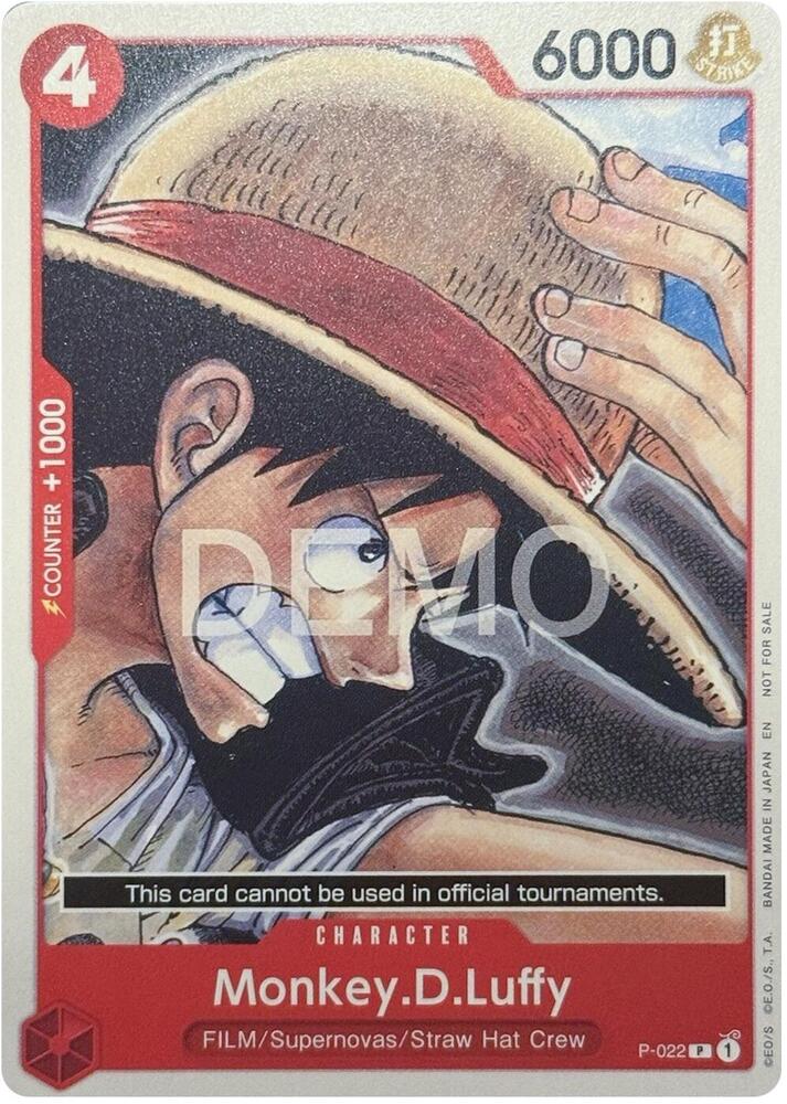 Monkey.D.Luffy P-022 card from One Piece Demo Deck Cards