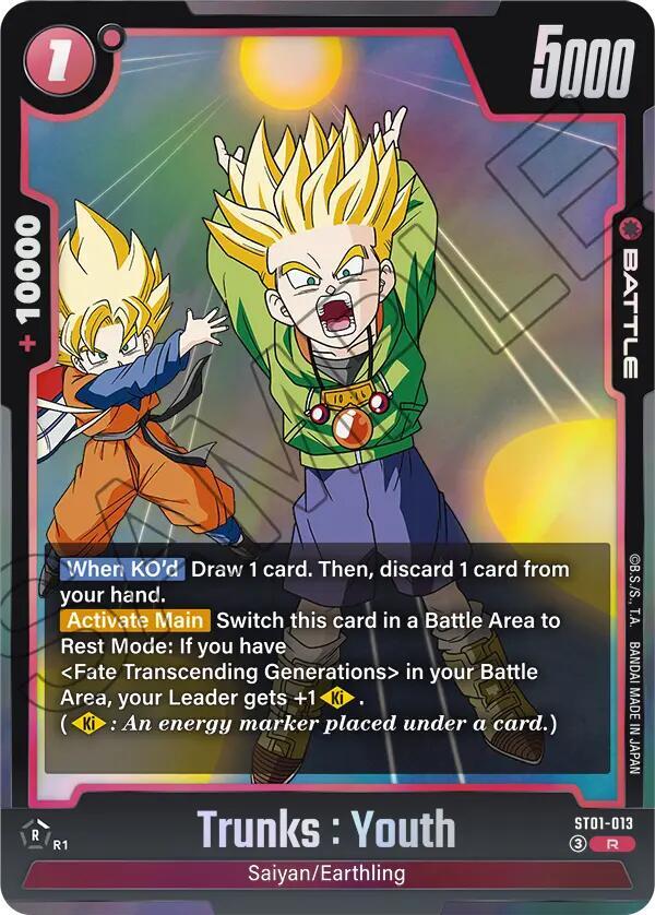 Trunks : Youth ST01-013 card from Story Booster 01